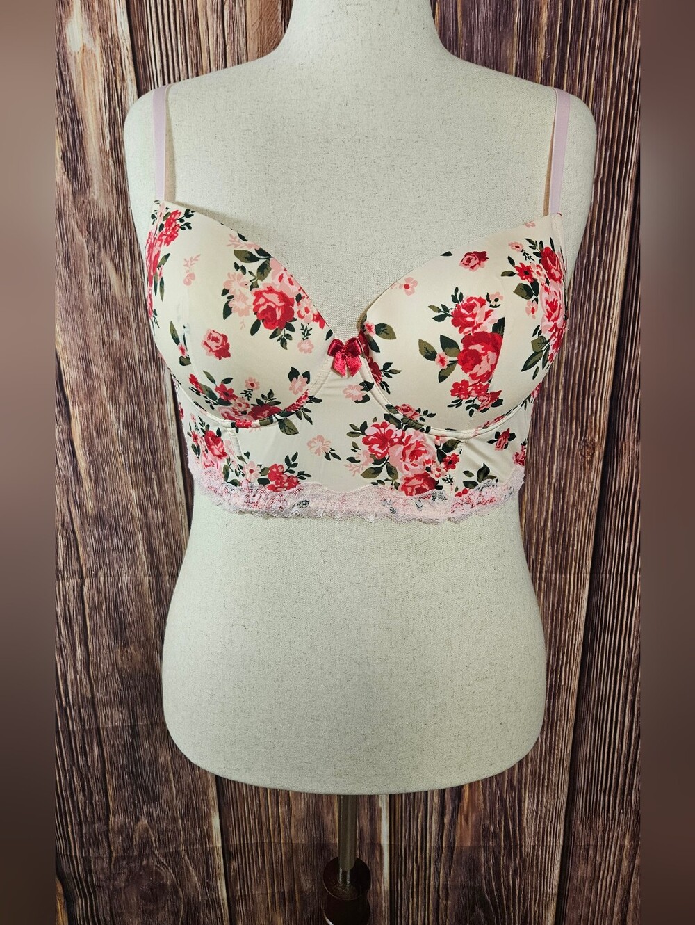 NWT Adore Me Floral Longline Bra Size 38D